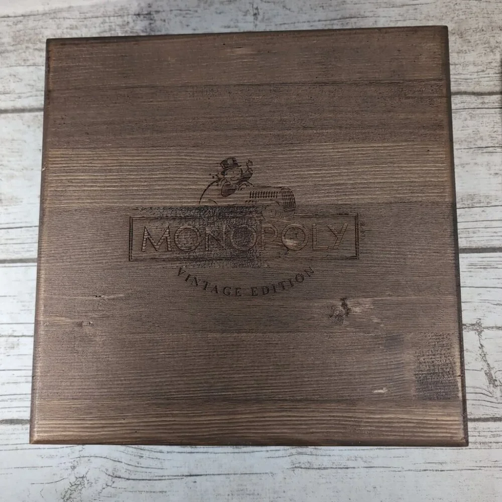 Monopoly Vintage Edition from Restoration Hardware Wooden Game Board RARE